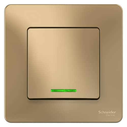 Купить Выключатель Schneider Electric Blanca BLNVS010114 одноклавишный с индикатором титан по низкой цене