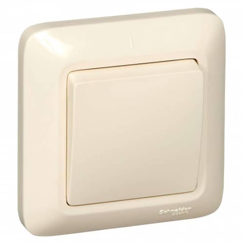 Купить Выключатель Schneider Electric Прима S16-057-S одноклавишный Слоновая кость по низкой цене