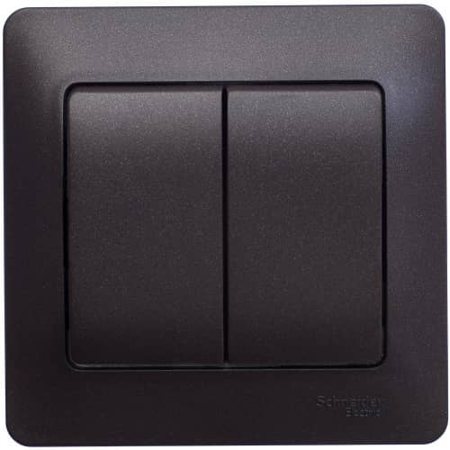 Купить Выключатель Schneider Electric Glossa GSL000852 двухклавишный шоколад по низкой цене