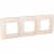 Купить Рамка Schneider Electric Unica MGU2.006.25 с декоративной накладкой бежевая трехместная по низкой цене