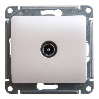 Купить Розетка Schneider Electric Glossa GSL000691 TV оконечный одноместный перламутр по низкой цене