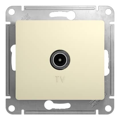 Купить Розетка Schneider Electric Glossa GSL000291 TV оконечный одноместный бежевый по низкой цене