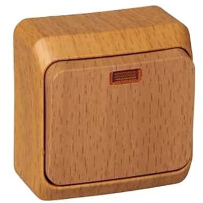 Купить Выключатель Schneider Electric Этюд BA10-005T одноклавишный с индикатором бук по низкой цене