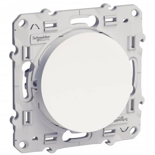 Купить Переключатель Schneider Electric Odace S52R203 одноклавишный белый с индикатором по низкой цене