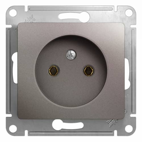 Купить Розетка Schneider Electric Glossa GSL001241 одноместная без заземления платина по низкой цене