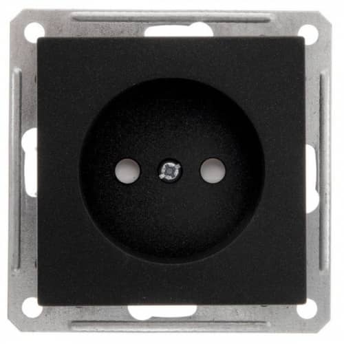 Купить Розетка Schneider Electric W59 RS16-151-6-86 одноместная с защитными шторками черный бархат по низкой цене