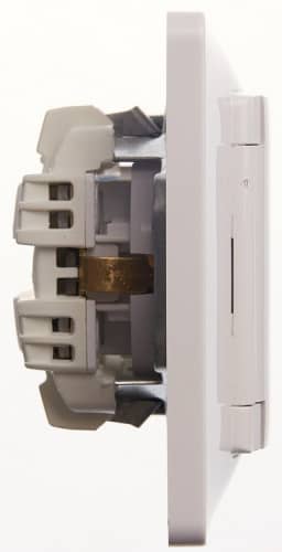 Купить Розетка Schneider Electric Glossa GSL000146 одноместная с заземлением и защитными шторками с крышкой белая по низкой цене