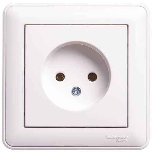 Купить Розетка Schneider Electric W59 RS16-153-18 одноместная без заземления белая по низкой цене