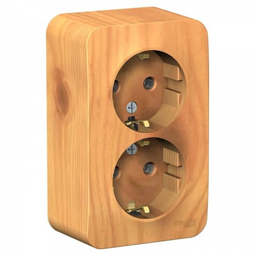 Купить Розетка Schneider Electric Blanca BLNRA010215 двухместная с заземлением и изолирующей пластиной ясень по низкой цене