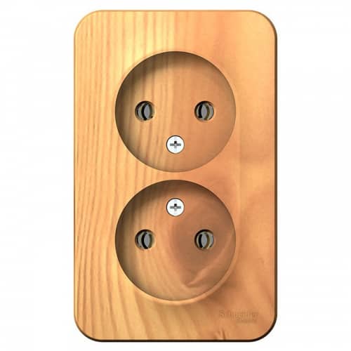 Купить Розетка Schneider Electric Blanca BLNRA000215 двухместная без заземления с изолирующей пластиной ясень по низкой цене