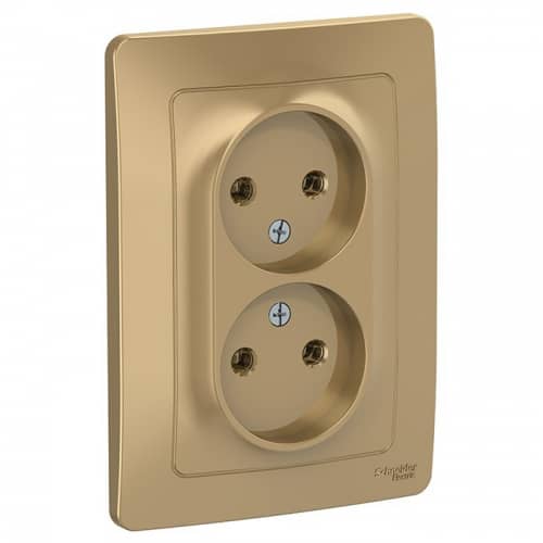 Купить Розетка Schneider Electric Blanca BLNRS000024 двухместная без заземления титан по низкой цене