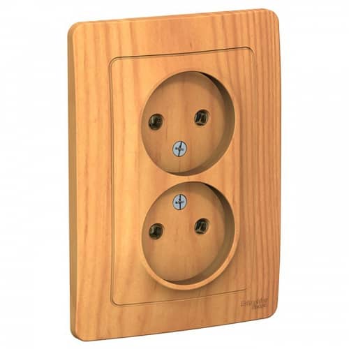 Купить Розетка Schneider Electric Blanca BLNRS000025 двухместная без заземления ясень по низкой цене