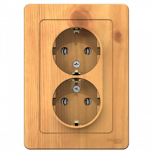 Купить Розетка Schneider Electric Blanca BLNRS001025 двухместная с заземлением ясень по низкой цене