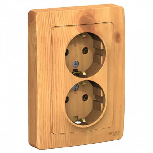 Купить Розетка Schneider Electric Blanca BLNRS001025 двухместная с заземлением ясень по низкой цене