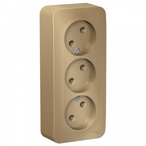 Купить Розетка Schneider Electric Blanca BLNRA000314 трехместная без заземления с изолирующей пластиной титан по низкой цене