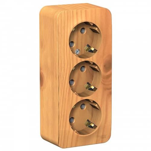 Купить Розетка Schneider Electric Blanca BLNRA010315 трехместная с заземлением и изолирующей пластиной ясень по низкой цене