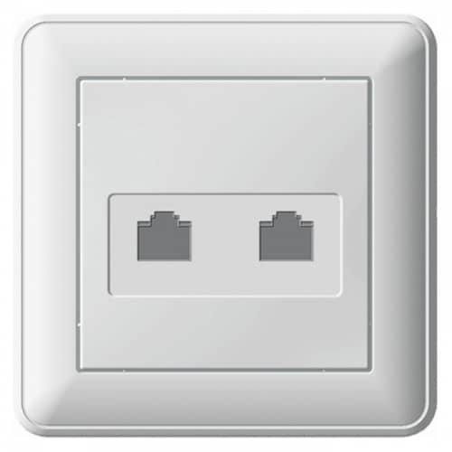 Купить Розетка Schneider Electric W59 RSI-251KK5E-18 2хRJ45 компьютерная двухместная белая по низкой цене