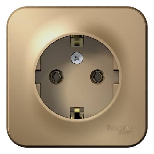 Купить Розетка Schneider Electric Blanca BLNRA010114 одноместная с заземлением и изолирующей пластиной титан по низкой цене