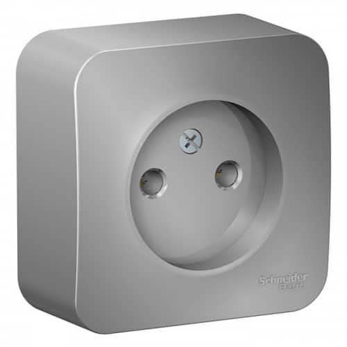 Купить Розетка Schneider Electric Blanca BLNRA000113 одноместная без заземления с изолирующей пластиной алюминий по низкой цене