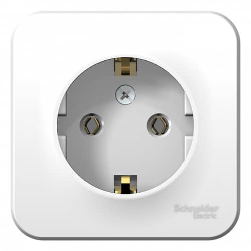 Купить Розетка Schneider Electric Blanca BLNRA010111 одноместная с заземлением с изолирующей пластиной белая по низкой цене