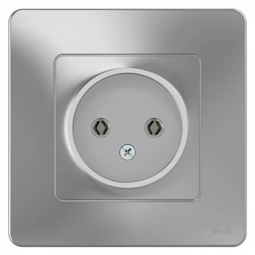 Купить Розетка Schneider Electric Blanca BLNRS000013 одноместная без заземления алюминий по низкой цене