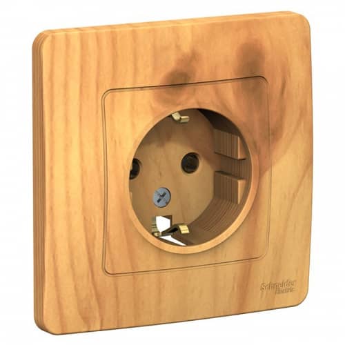 Купить Розетка Schneider Electric Blanca BLNRS001015 одноместная с заземлением ясень по низкой цене