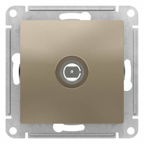 Купить Розетка Schneider Electric AtlasDesign ATN000593 TV шампань по низкой цене