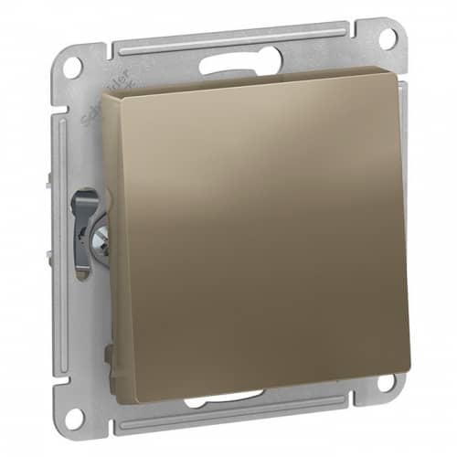 Купить Переключатель Schneider Electric AtlasDesign ATN000561 одноклавишный шампань по низкой цене