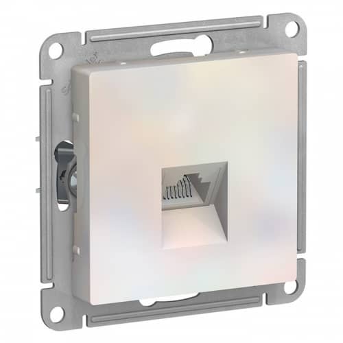 Купить Розетка Schneider Electric AtlasDesign ATN000483 RJ45 компьютерная оконечный одноместный жемчуг по низкой цене