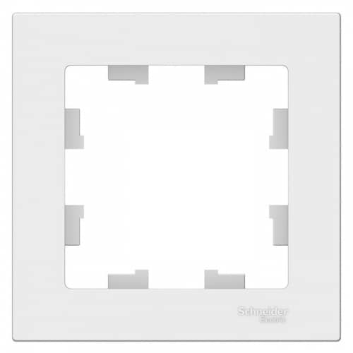 Купить Рамка Schneider Electric AtlasDesign ATN000101 белая одноместная по низкой цене