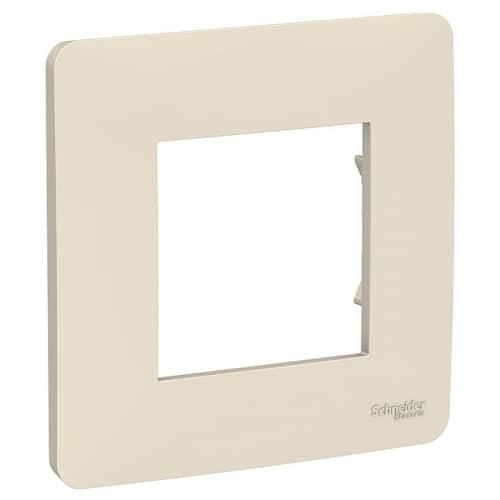 Купить Рамка Schneider Electric Unica Studio NU200254 бежевая одноместная по низкой цене