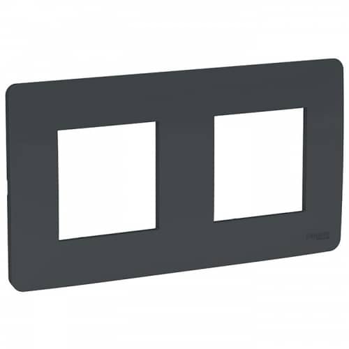 Купить Рамка Schneider Electric Unica Studio NU200454 антрацит двухместная по низкой цене