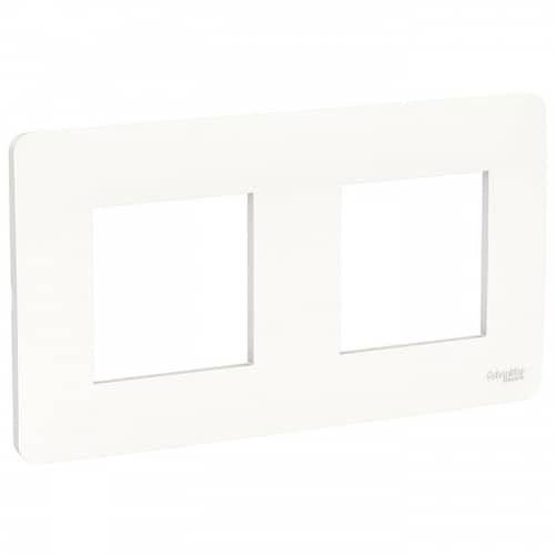Купить Рамка Schneider Electric Unica Studio NU200418 белая двухместная по низкой цене