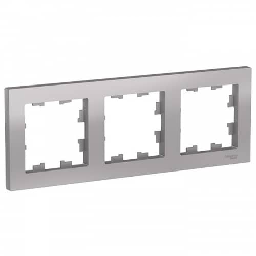 Купить Рамка Schneider Electric AtlasDesign ATN000303 алюминий трехместная по низкой цене