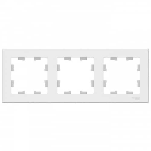 Купить Рамка Schneider Electric AtlasDesign ATN000103 белый трехместная по низкой цене