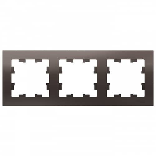 Купить Рамка Schneider Electric AtlasDesign ATN000603 мокко трехместная по низкой цене