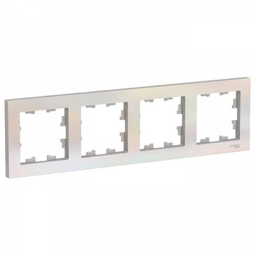 Купить Рамка Schneider Electric AtlasDesign ATN000404 жемчуг четырехместная по низкой цене
