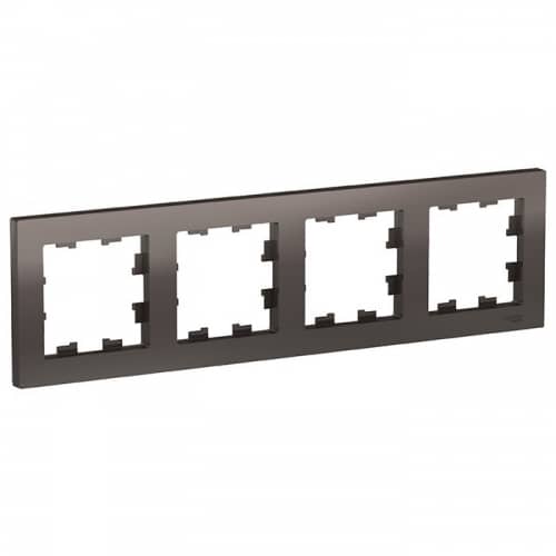 Купить Рамка Schneider Electric AtlasDesign ATN000604 мокко четырехместная по низкой цене