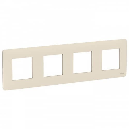 Купить Рамка Schneider Electric Unica Studio NU200844 бежевая четырехместная по низкой цене