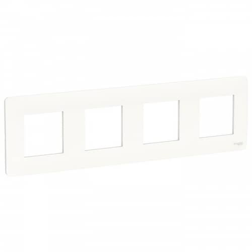 Купить Рамка Schneider Electric Unica Studio NU200818 белая четырехместная по низкой цене