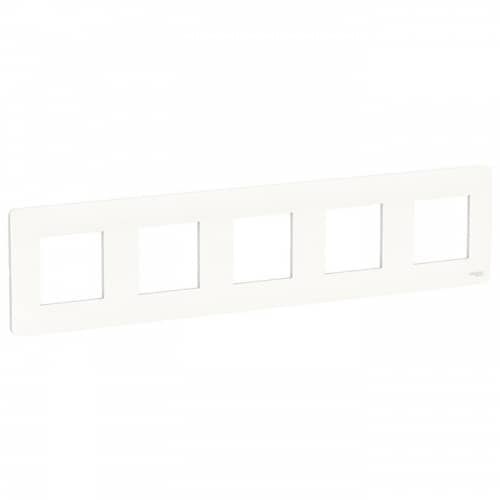 Купить Рамка Schneider Electric Unica Studio NU201018 белая пятиместная по низкой цене