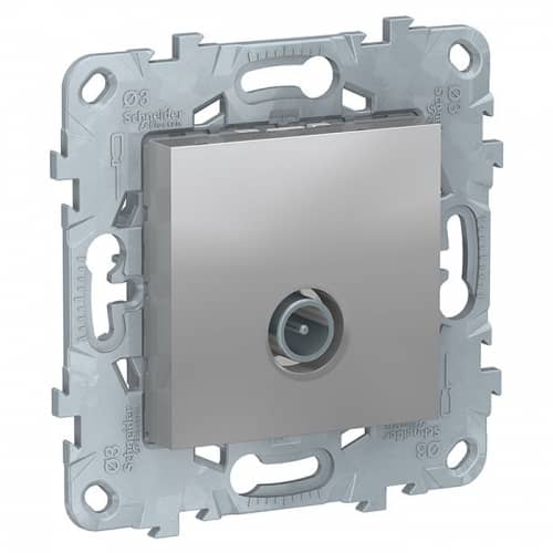 Купить Розетка Schneider Electric Unica New NU546230 TV алюминий по низкой цене