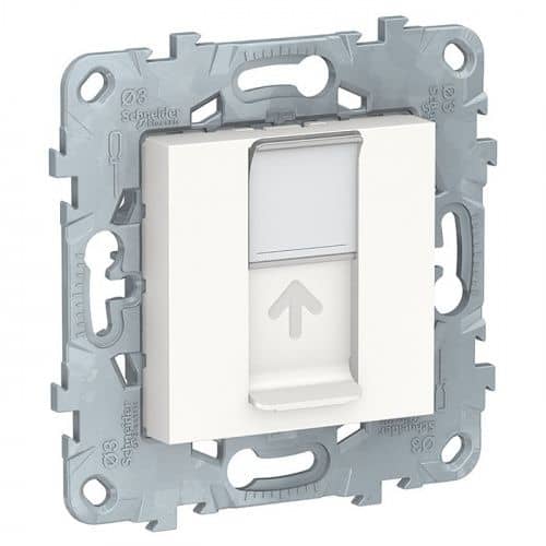 Купить Розетка Schneider Electric Unica New NU541118 RJ45 компьютерная оконечный одноместный белый по низкой цене