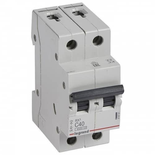 Купить Автоматический выключатель Legrand RX3 419701 2P C 40A 4,5 кА по низкой цене