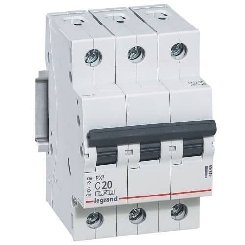 Купить Автоматический выключатель Legrand RX3 419709 3P C 20A 4,5 кА по низкой цене