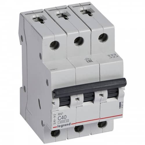 Купить Автоматический выключатель Legrand RX3 419712 3P C 40A 4,5 кА по низкой цене