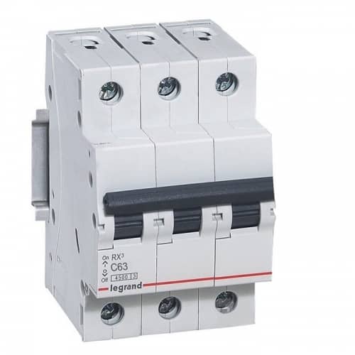 Купить Автоматический выключатель Legrand RX3 419714 3P C 63A 4,5 кА по низкой цене