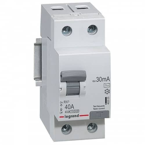 Купить Автоматический выключатель Legrand RX3 402025 2P AC 40А 30мА дифференциального тока по низкой цене
