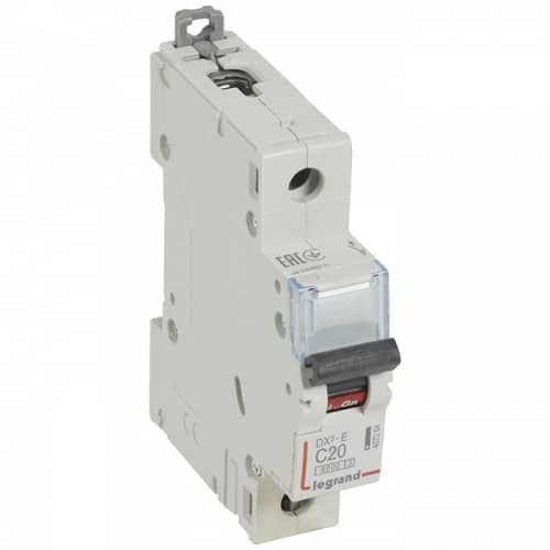 Купить Автоматический выключатель Legrand DX3-E 407264 1P C 20A 6кА по низкой цене