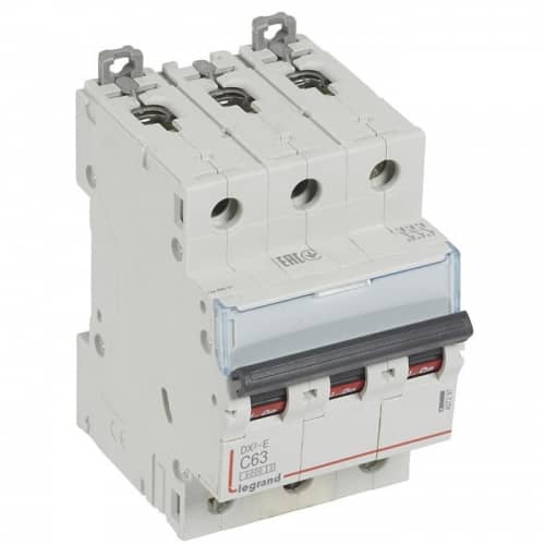 Купить Автоматический выключатель Legrand DX3-E 407297 3P C 63A 6кА по низкой цене
